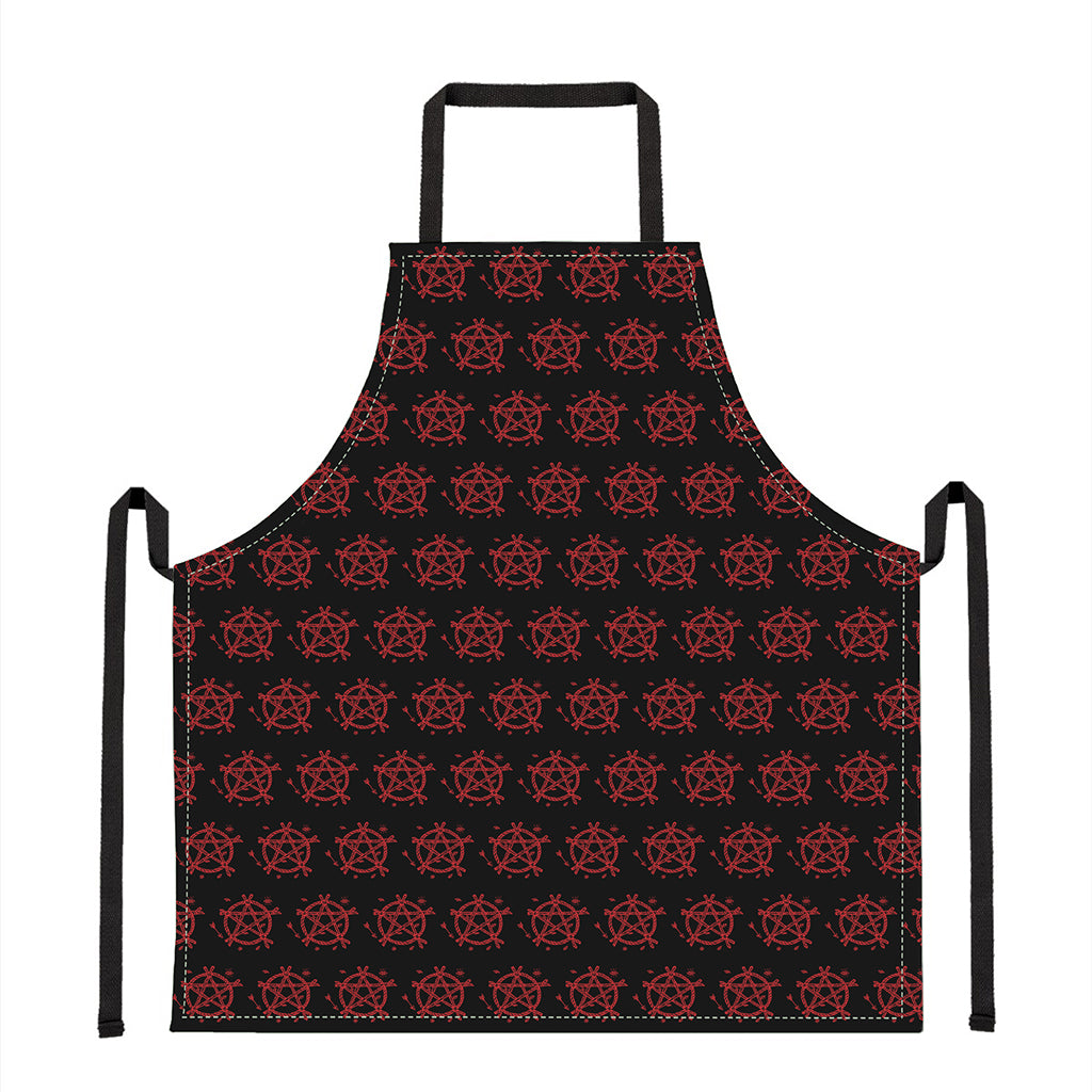 Magic Pentagram Pattern Print Apron