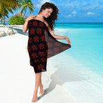 Magic Pentagram Pattern Print Beach Sarong Wrap