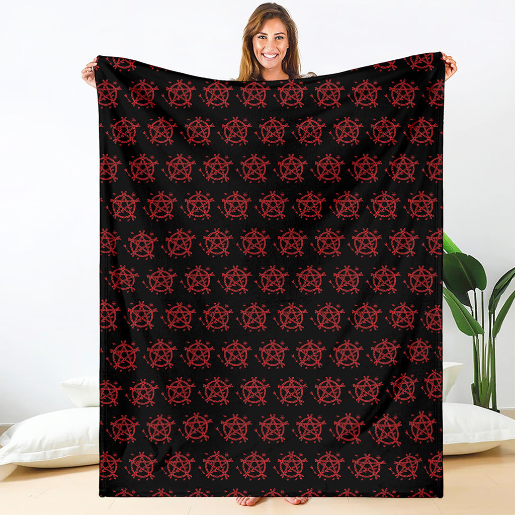 Magic Pentagram Pattern Print Blanket
