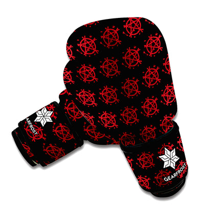 Magic Pentagram Pattern Print Boxing Gloves
