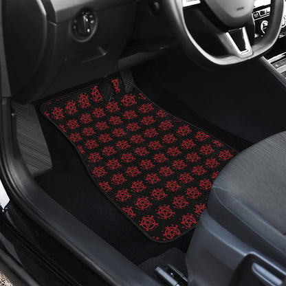 Magic Pentagram Pattern Print Front and Back Car Floor Mats