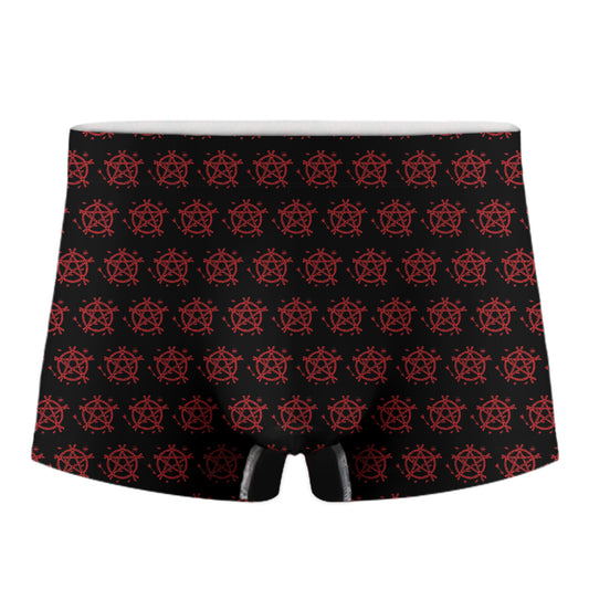 Magic Pentagram Pattern Print Men's Boxer Briefs