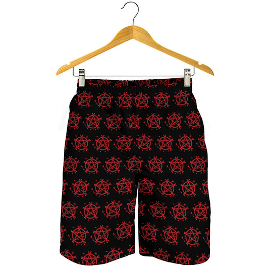 Magic Pentagram Pattern Print Men's Shorts