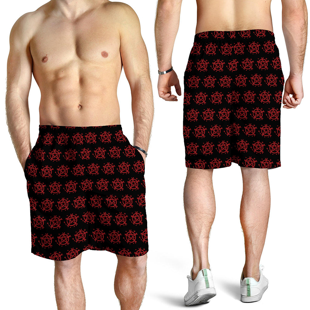 Magic Pentagram Pattern Print Men's Shorts