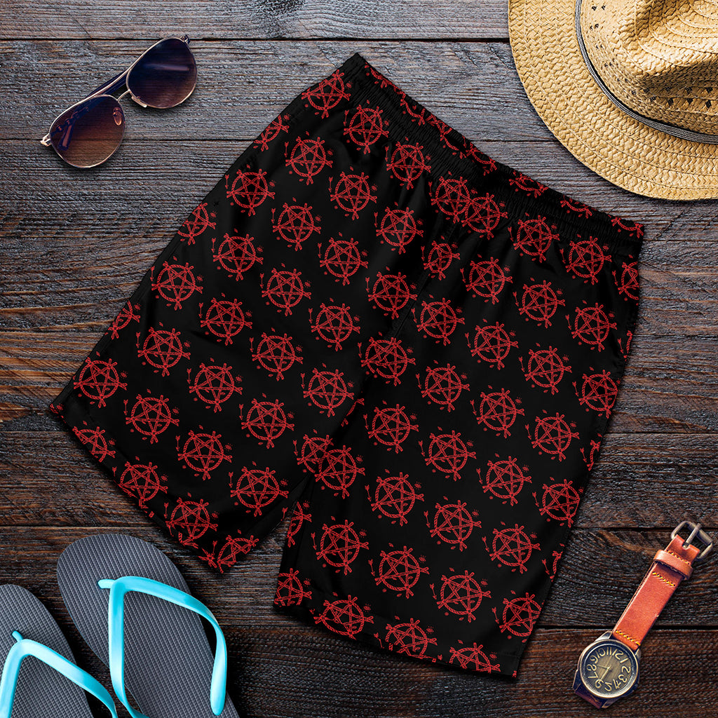 Magic Pentagram Pattern Print Men's Shorts