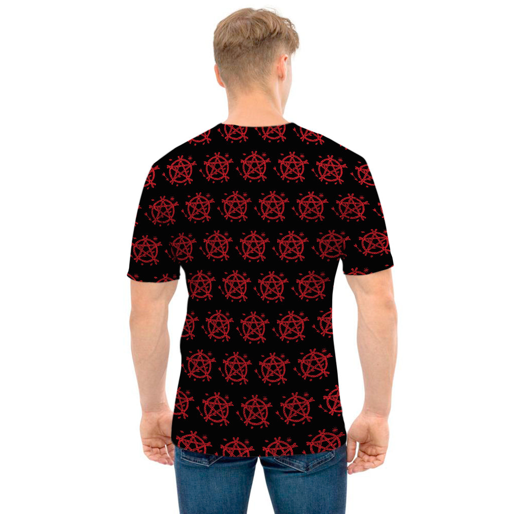 Magic Pentagram Pattern Print Men's T-Shirt