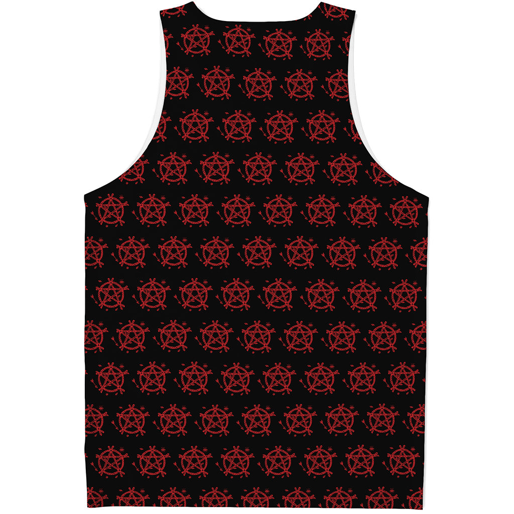 Magic Pentagram Pattern Print Men's Tank Top