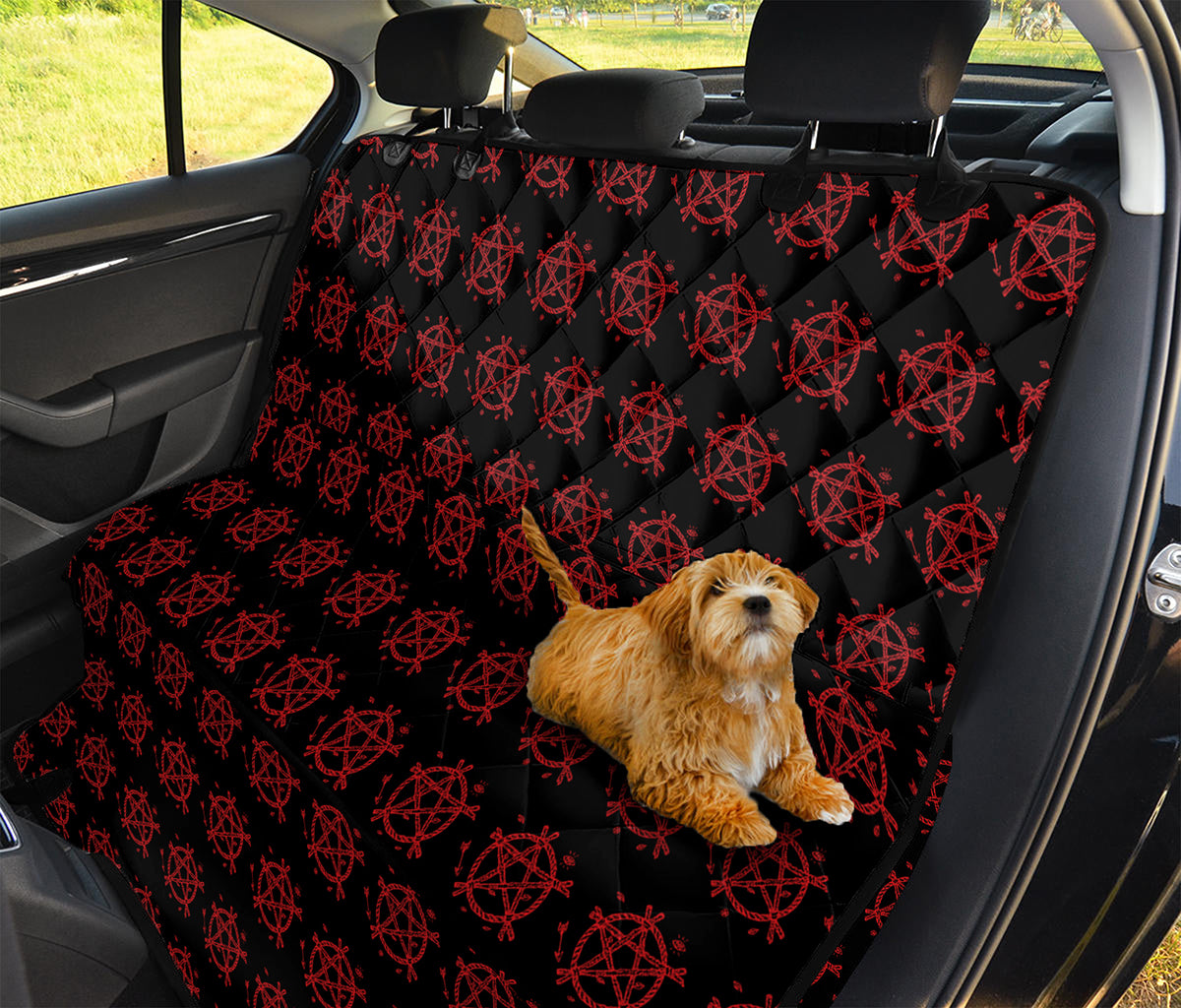 Magic Pentagram Pattern Print Pet Car Back Seat Cover
