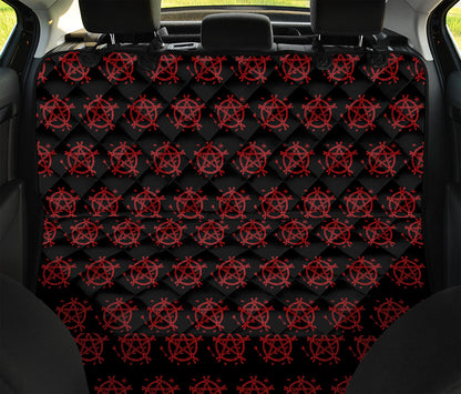 Magic Pentagram Pattern Print Pet Car Back Seat Cover