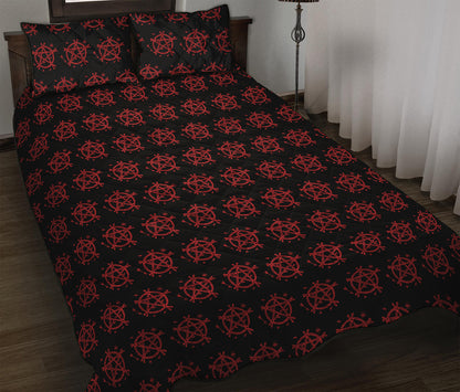Magic Pentagram Pattern Print Quilt Bed Set