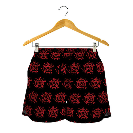 Magic Pentagram Pattern Print Women's Shorts