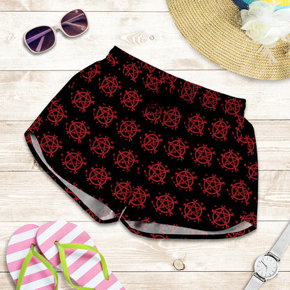 Magic Pentagram Pattern Print Women's Shorts