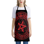 Magic Pentagram Symbol Print Apron