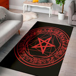 Magic Pentagram Symbol Print Area Rug