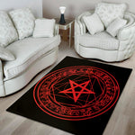 Magic Pentagram Symbol Print Area Rug