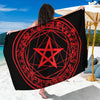 Magic Pentagram Symbol Print Beach Sarong Wrap