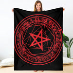 Magic Pentagram Symbol Print Blanket