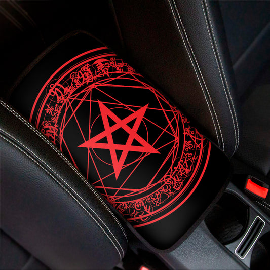 Magic Pentagram Symbol Print Car Center Console Cover