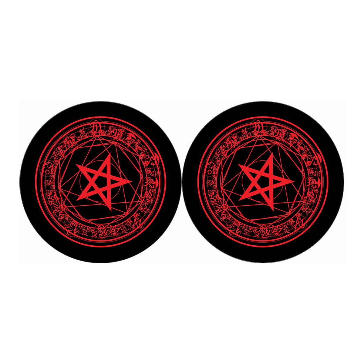Magic Pentagram Symbol Print Car Coasters