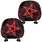 Magic Pentagram Symbol Print Car Headrest Covers