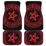 Magic Pentagram Symbol Print Front and Back Car Floor Mats