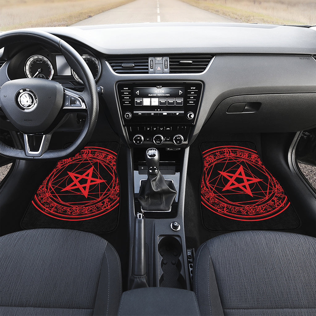 Magic Pentagram Symbol Print Front Car Floor Mats