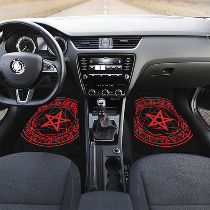 Magic Pentagram Symbol Print Front Car Floor Mats