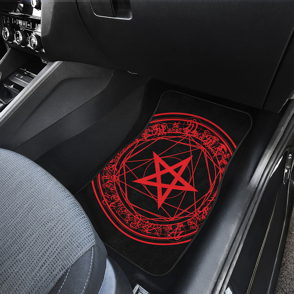Magic Pentagram Symbol Print Front Car Floor Mats