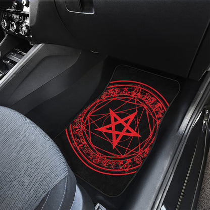 Magic Pentagram Symbol Print Front Car Floor Mats