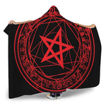 Magic Pentagram Symbol Print Hooded Blanket