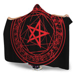 Magic Pentagram Symbol Print Hooded Blanket