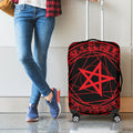 Magic Pentagram Symbol Print Luggage Cover