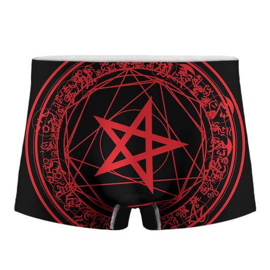 Magic Pentagram Symbol Print Men's Boxer Briefs
