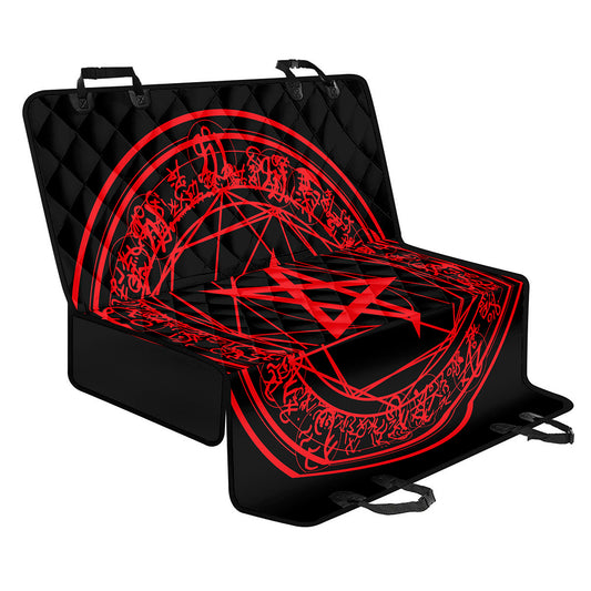 Magic Pentagram Symbol Print Pet Car Back Seat Cover