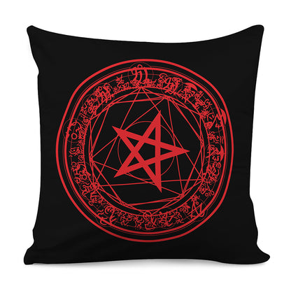 Magic Pentagram Symbol Print Pillow Cover
