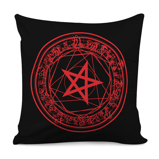 Magic Pentagram Symbol Print Pillow Cover