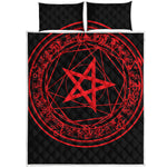 Magic Pentagram Symbol Print Quilt Bed Set