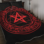 Magic Pentagram Symbol Print Quilt Bed Set
