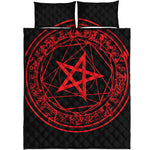 Magic Pentagram Symbol Print Quilt Bed Set