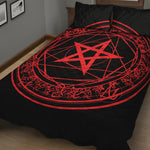 Magic Pentagram Symbol Print Quilt Bed Set