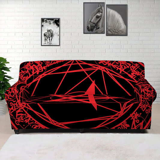 Magic Pentagram Symbol Print Sofa Cover