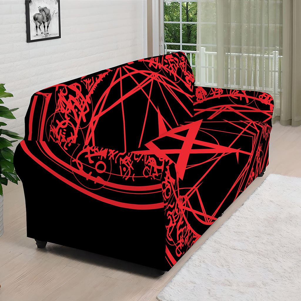 Magic Pentagram Symbol Print Sofa Cover