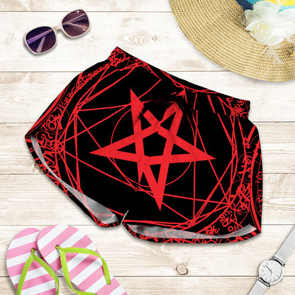 Magic Pentagram Symbol Print Women's Shorts