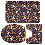 Magic Wizard Pattern Print 3 Piece Bath Mat Set