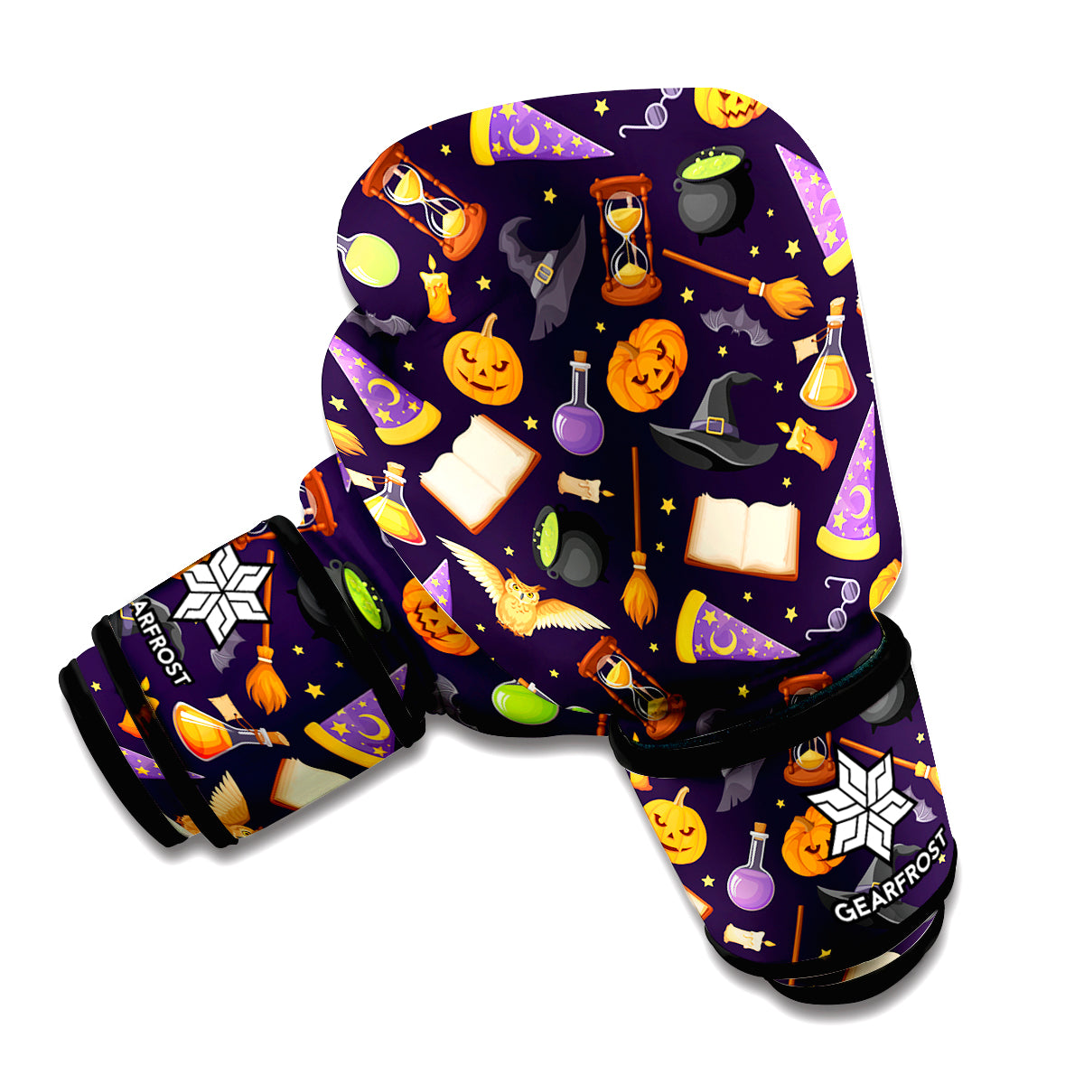 Magic Wizard Pattern Print Boxing Gloves