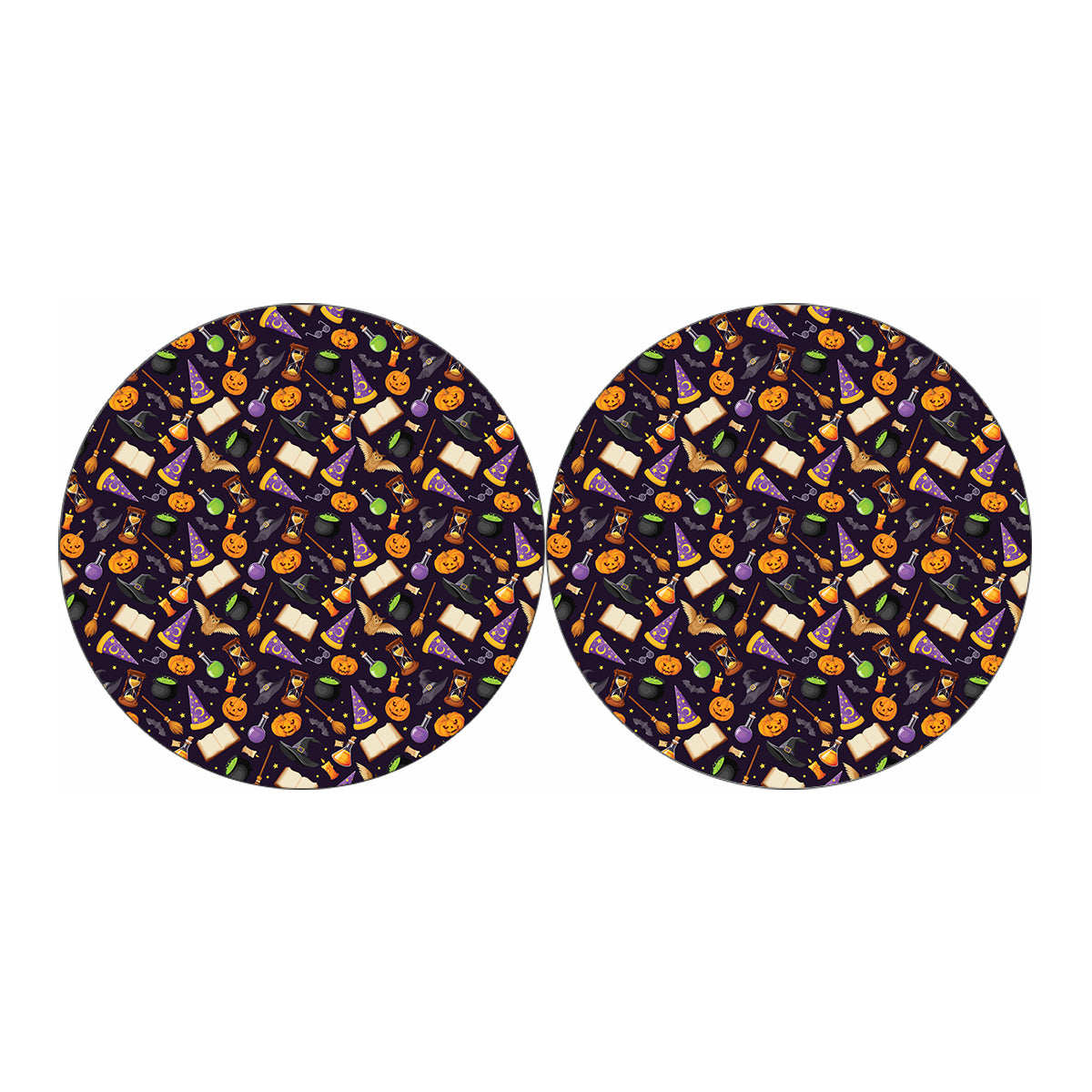 Magic Wizard Pattern Print Car Coasters