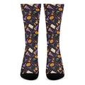 Magic Wizard Pattern Print Crew Socks