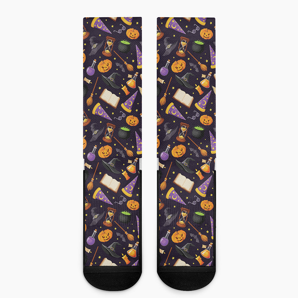 Magic Wizard Pattern Print Crew Socks