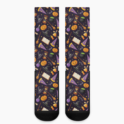 Magic Wizard Pattern Print Crew Socks
