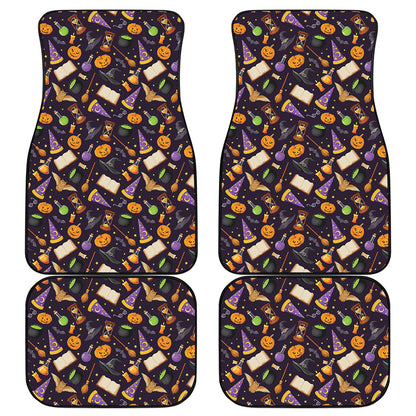 Magic Wizard Pattern Print Front and Back Car Floor Mats